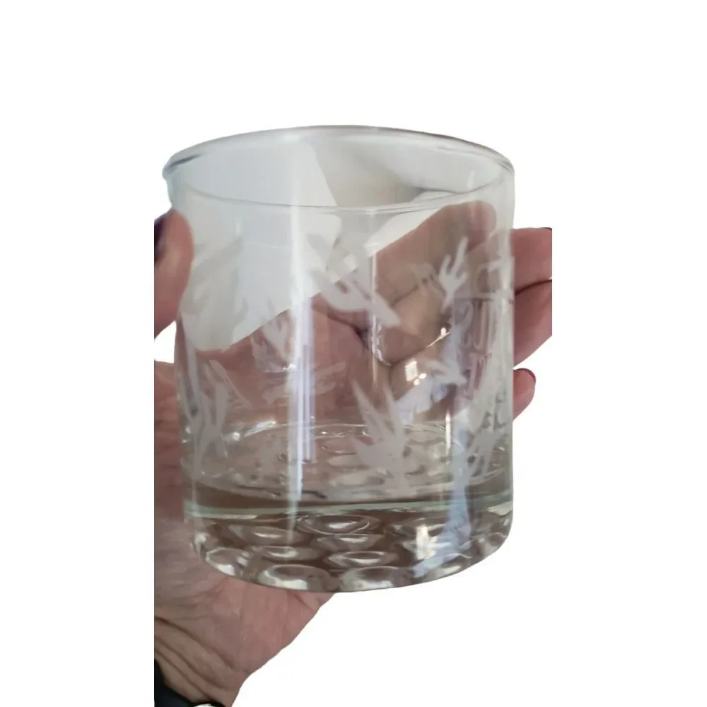 Vintage DeKuyper Cactus Juice glass etched Cactus glasses‎ Set of 2 Highball Bar